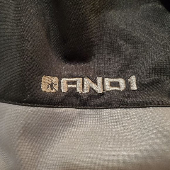 NWT AND1 Basketball Jacket Men's Size Medium Gray/Dark Gray Zipper Closure w/poc - Picture 6 of 7